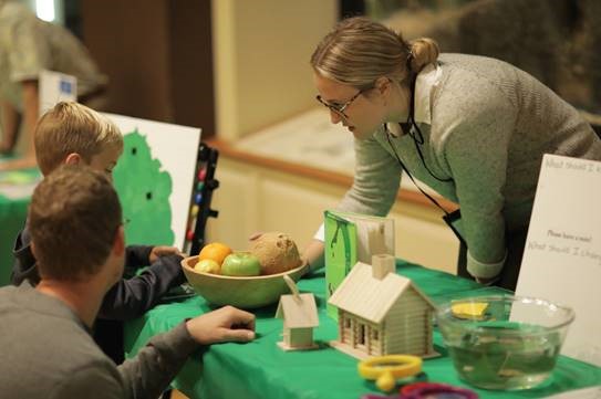  Museum Studies students engaging with visitors at the Mayborn Museum